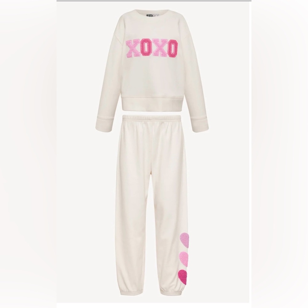 Beach Riot Georgie pant and Cassia top! Cream with red/pink xoxo